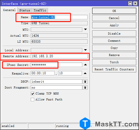 RouterOS V7.10 GRE over IPSec Tunnel GRE隧道 RIP广播协议