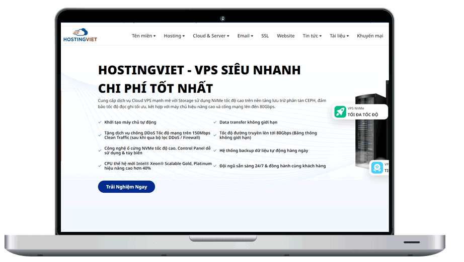 HostingViet 越南低价VPS 6折促销 150M带宽不限流量 支持windows